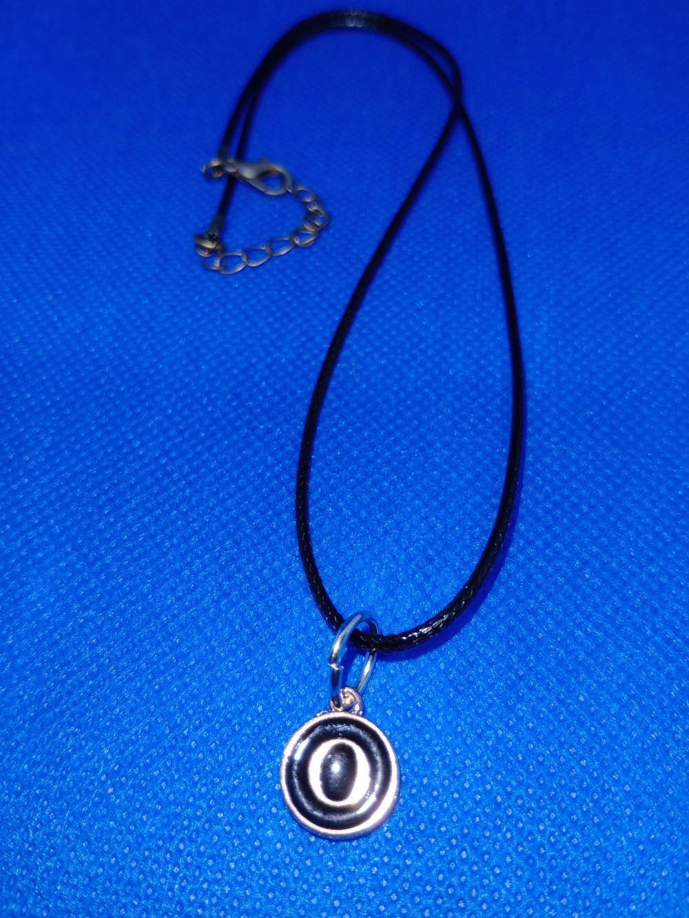 Minimalist Black Cord Necklace with Gold Circular Pendant